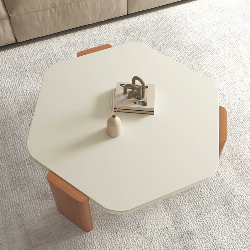 No Distressing Modern Coffee Table Set Beech Coffee Table with 3 Legs