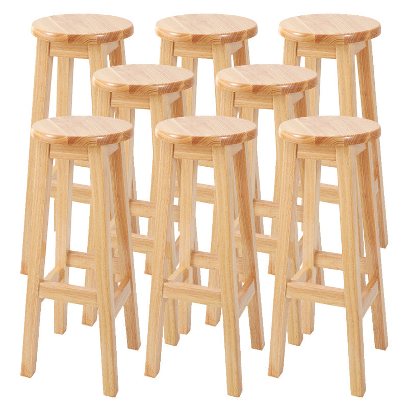Modern Style Bar Stool Solid Wood Counter Stool for Dining Room 8 Piece Set Bar Stool(31"H) Clearhalo 'Bar Furniture' 'Bar Stools' 'bar_stools' 'furn' 'furn_bar_stools' 'Furniture' 'Kitchen & Dining Furniture' 6768385