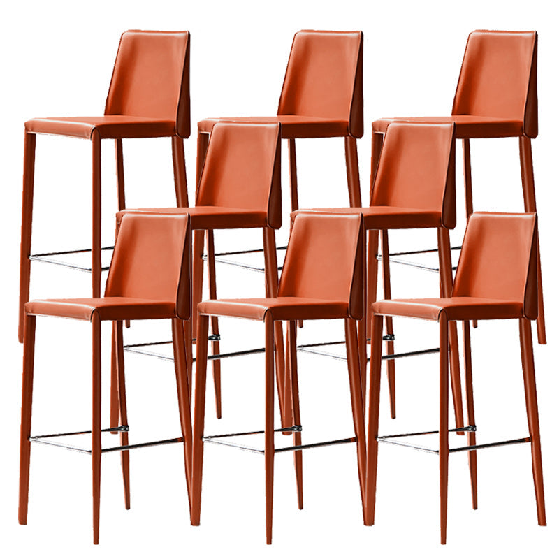 Sgabello da bar in pelle moderna sgabello da banco posteriore per sala da pranzo