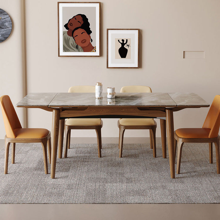 Tavolo da pranzo moderno in pietra rettangolare per la casa