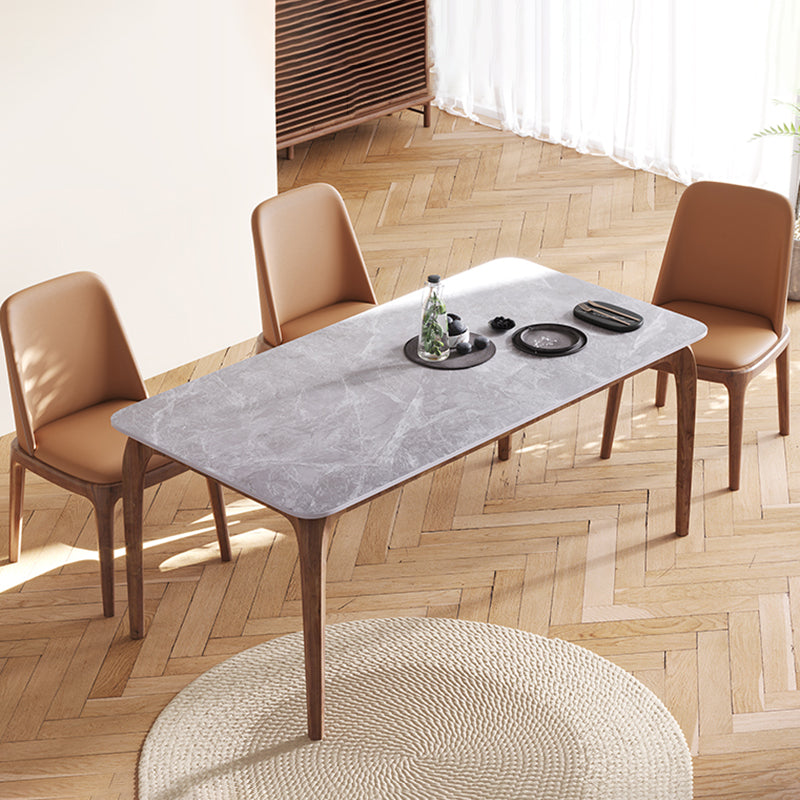 Contemporary Style 1/2/3/4 Pieces Dining Chairs Set Rectangle Stone Furniture in White