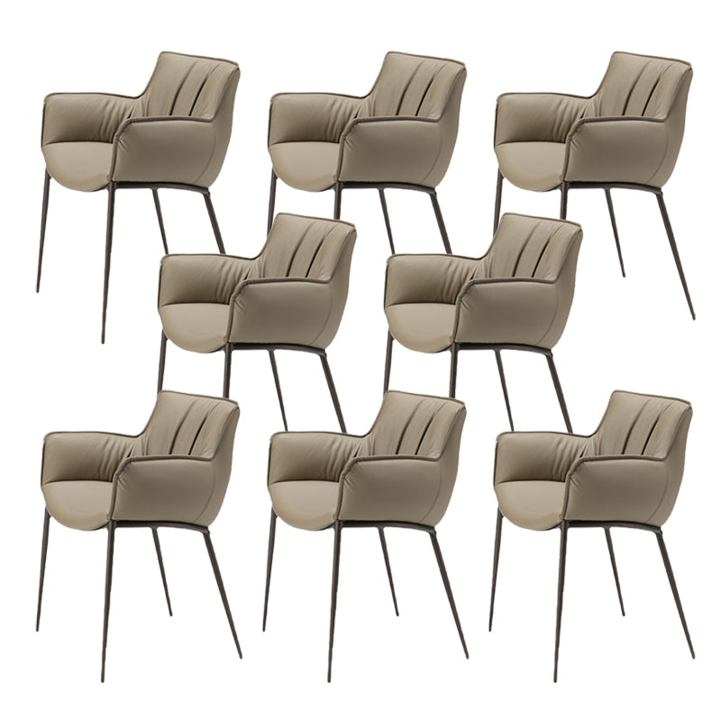 Industriële armstoel metalen vaste rug eetkamerstoel voor eetkamer