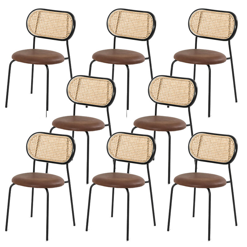 Chaise latéral en faux cuir nordique