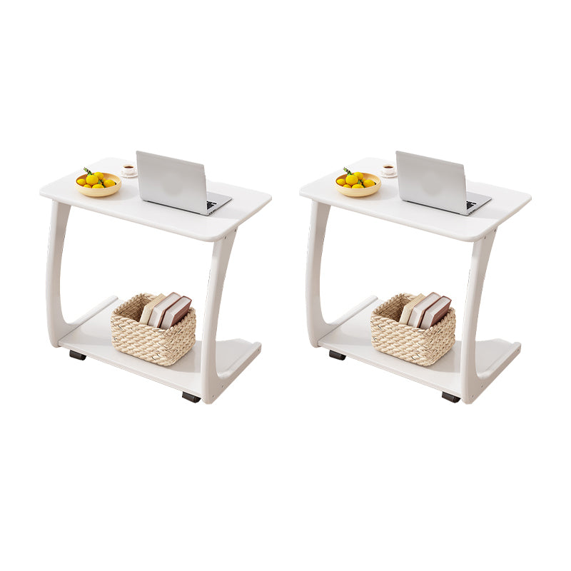 Tavolo da snack laterale a forma c-snack in stile modernista tavolo laterale superiore per camera da letto