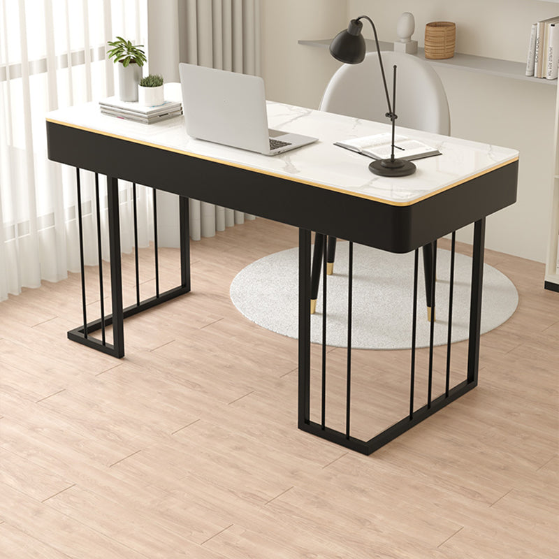 Modern 29,53 "großer Büroschreibtisch Steinkrümmungsschreiber mit 2 Schubladen