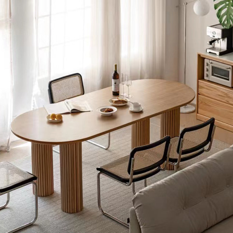 Moderner massiver Holz Office Desk Oval Task Schreibtisch mit 4-Legs für Zuhause