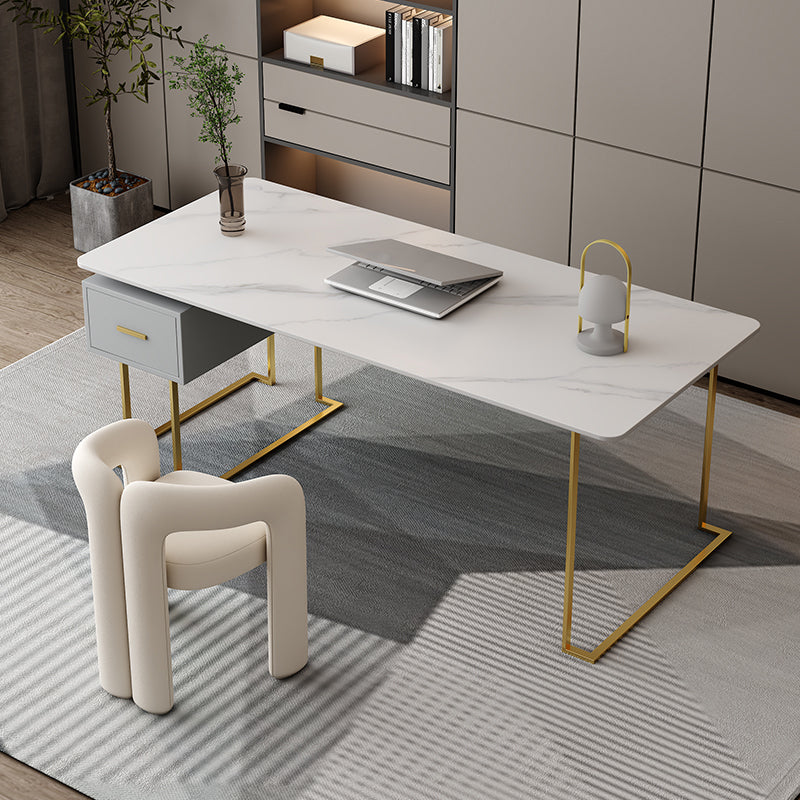 Modern 29,53 "großer Schreibtisch Steinkrümmungsbüro mit 1 Schublade