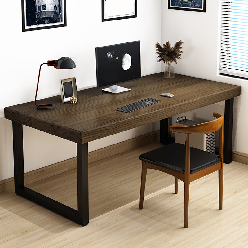 Contemporary Solid Wood Computer Desk Sled Base 29.53" Tall Gaming Desk 70.9"L x 27.6"W x 29.5"H Beige Clearhalo 'furn' 'furn_office_desk' 'Furniture' 'Office Desks' 'Office Furniture' 'office_desk' 6788928