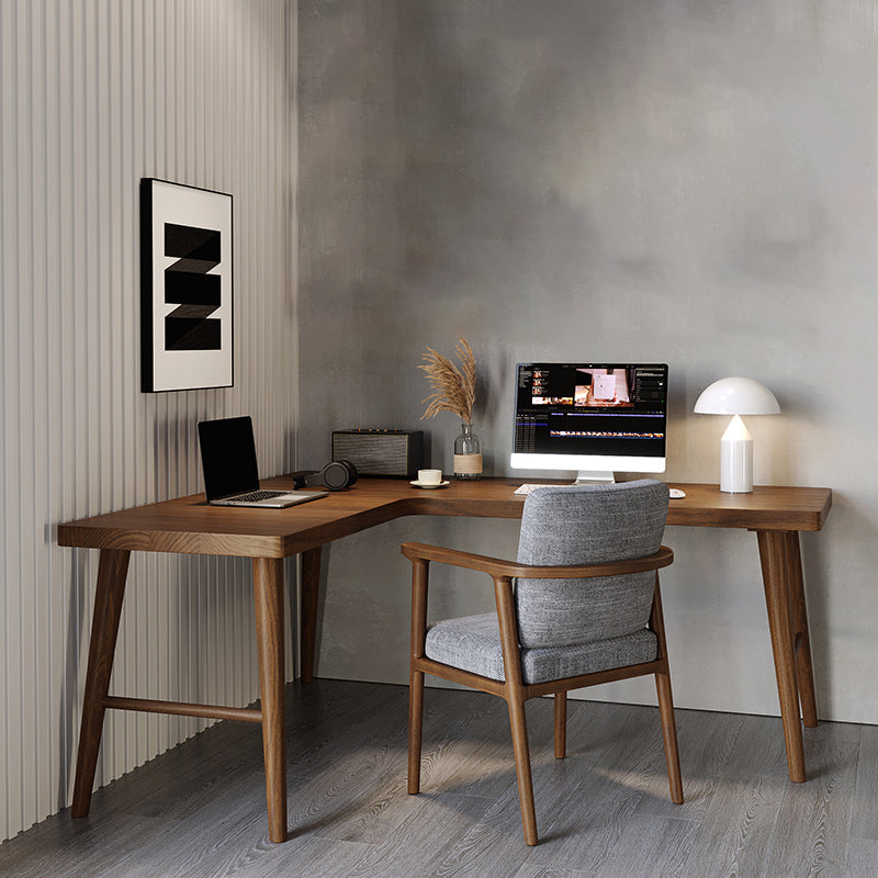 Industrieller L-Form-Schreibtisch solides hölzerne Büroschreibtisch für Büro