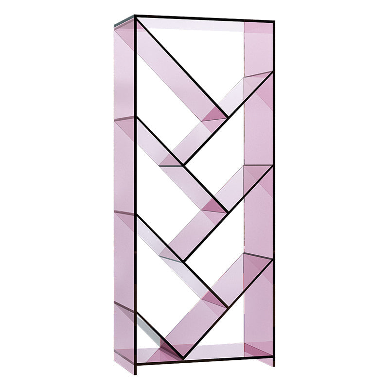 Open Back Standard Bookshelf Acrylic Bookcase with Rectangular Shelves