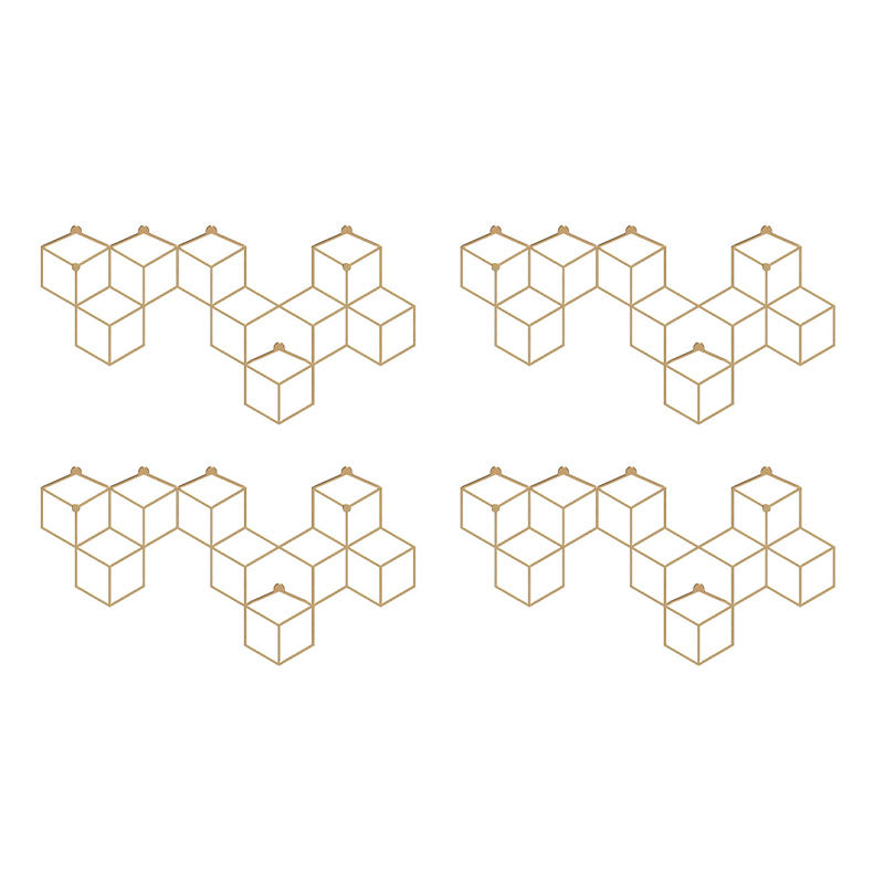 Metal Coat Rack Modern Minimalist Home Wall Hanging Coat Rack Gold 4 Piece Set 5 Clearhalo 'Entry & Mudroom Furniture' 'furn' 'furn_hall_tree_coat_racks' 'Furniture' 'Hall Trees & Coat Racks' 'hall_tree_coat_racks' 6790135