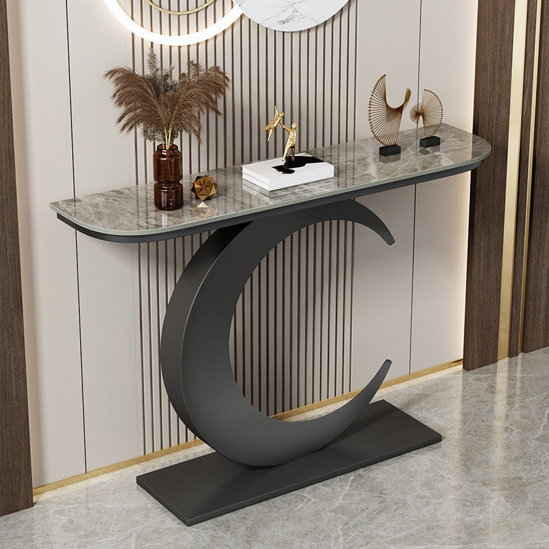 Tavolino console con console antico console con console glam di mezza luna