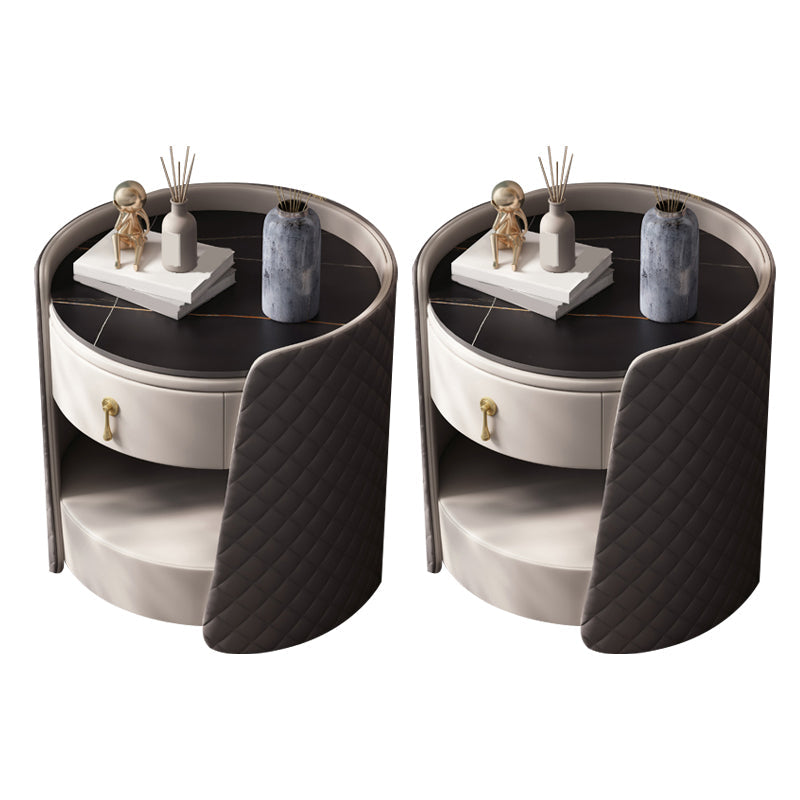 1 - Cassetto di accento contemporaneo comodino antico comodino da letto di stoccaggio aperto