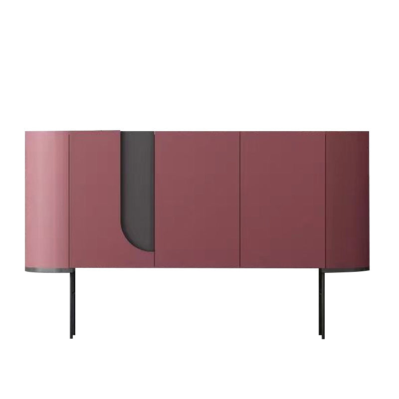Servidor moderno y contemporáneo de Wood Credenza con gabinetes y cajones