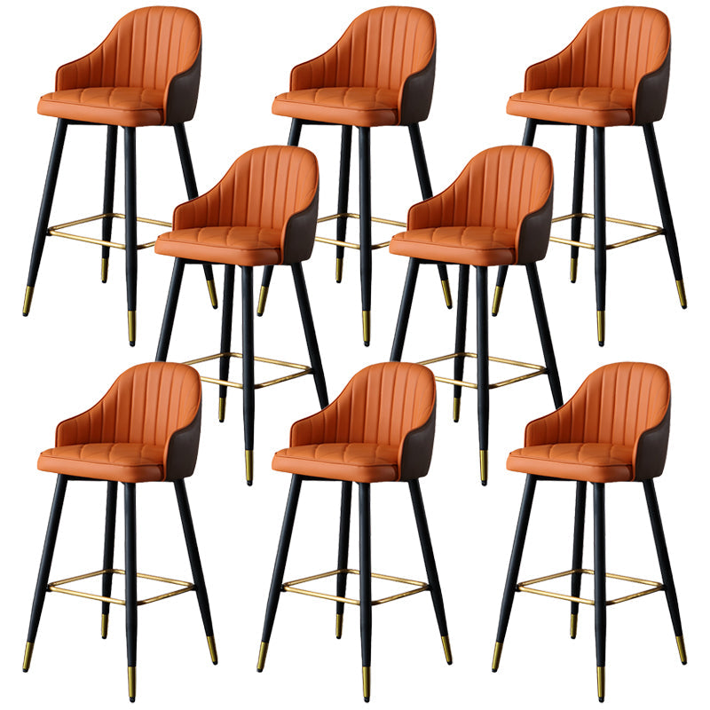 Taburete de bar de glam rango tapizado de respaldo de respaldo para uso de la perforación