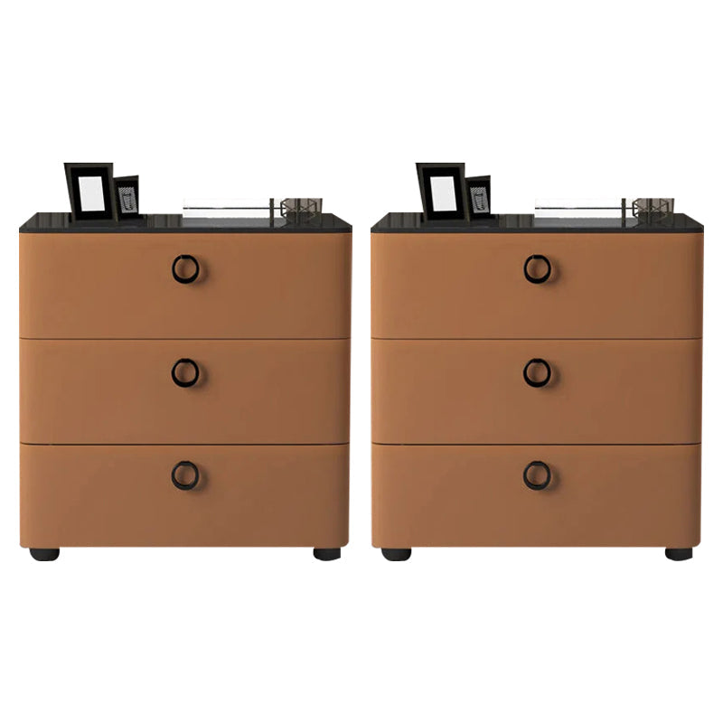 3 - Schublade zeitgenössischer Akzenttisch Nachttest antikes Finish -Bett Nachttisch