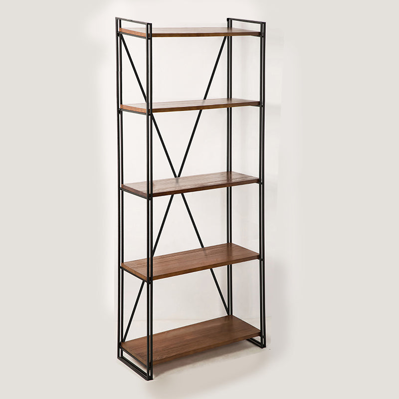 Wooden Open Back Bookshelf Etagere Industrial Bookcase with Shelves Clearhalo 'Bookcases' 'furn' 'furn_bookcases' 'Furniture' 'Office Furniture' 6801954