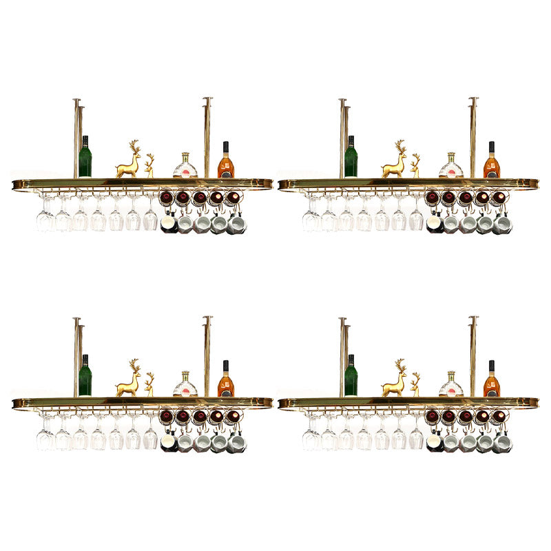 Modern Hanging Wine Rack Holder Stainless Steel Wine Glass Stemware Rack Holder 59"L x 12"W x 8"H 4 Piece Set Clearhalo 'furn' 'furn_wine_racks' 'Furniture' 'Kitchen & Dining Furniture' 'Wine Racks' 'wine_racks' 6812300