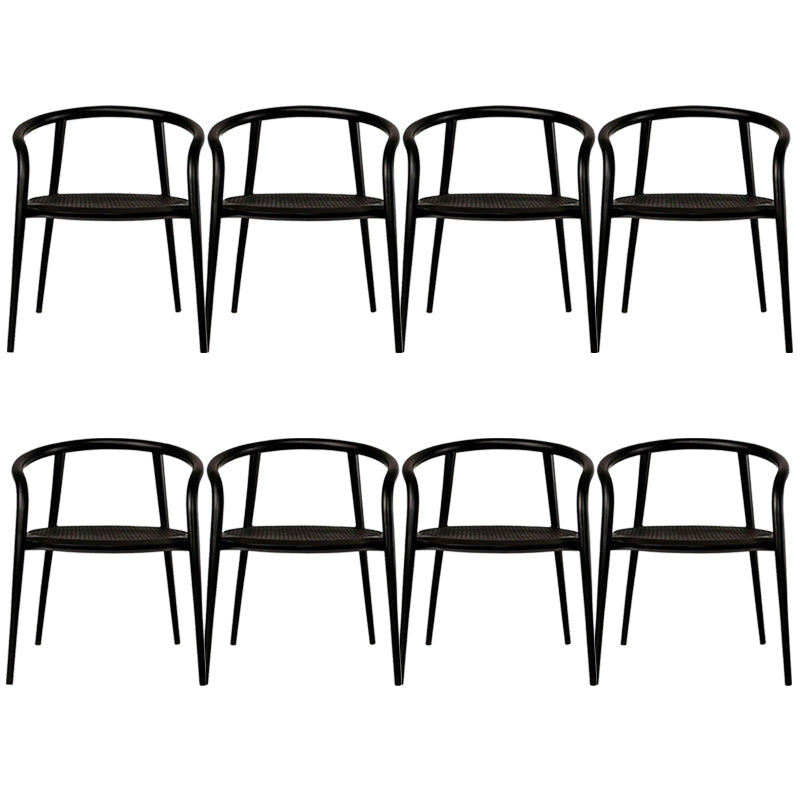 現代のホームアームチェアオープンバックソリッドウッドダイニングチェア