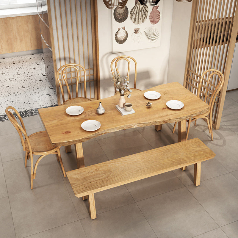 INDUSTRIAL 1/4/5/6 Piezas Juego de comedor Rectangle Mesa de comedor de madera para comedor