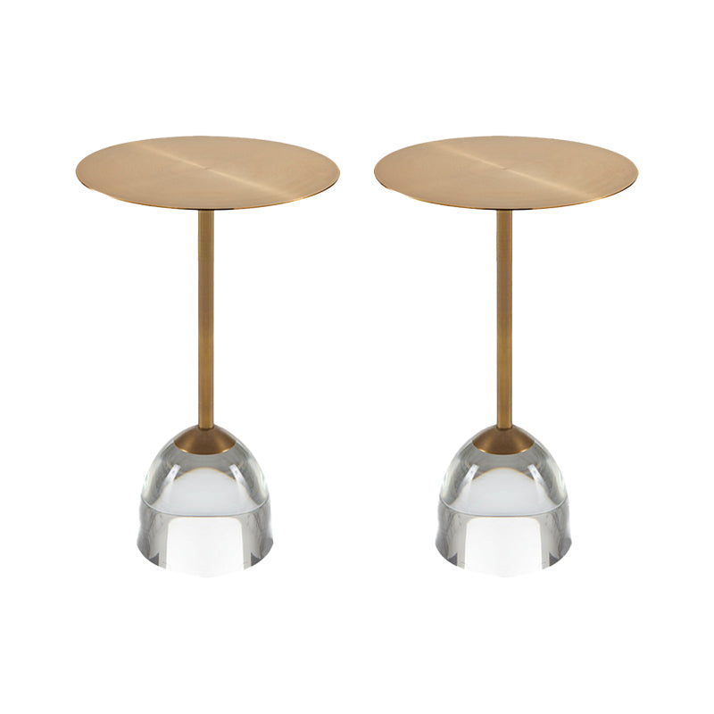 Tabella di accento laterale di divano a forma rotonda Tabella di estremità del piedistallo, 15,7 "W x 15,7" D x 22,4 "H