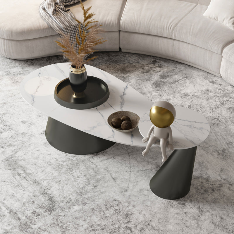 Modern Coffee Table No Distressing Free-Form Single Coffee Table