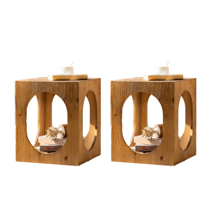 Table d'appoint d'accent de forme géométrique en bois simple table de fin de chambre