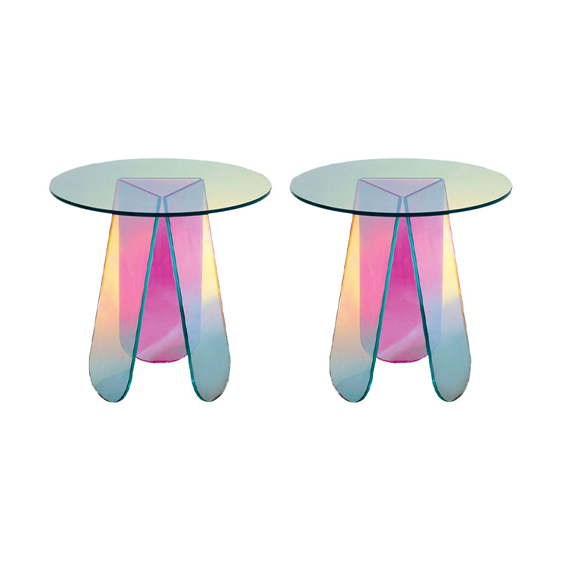 Tavolo laterale dell'accento di forma rotonda Tavolo di estremità laterale rotonda per camera da letto in multi-colore