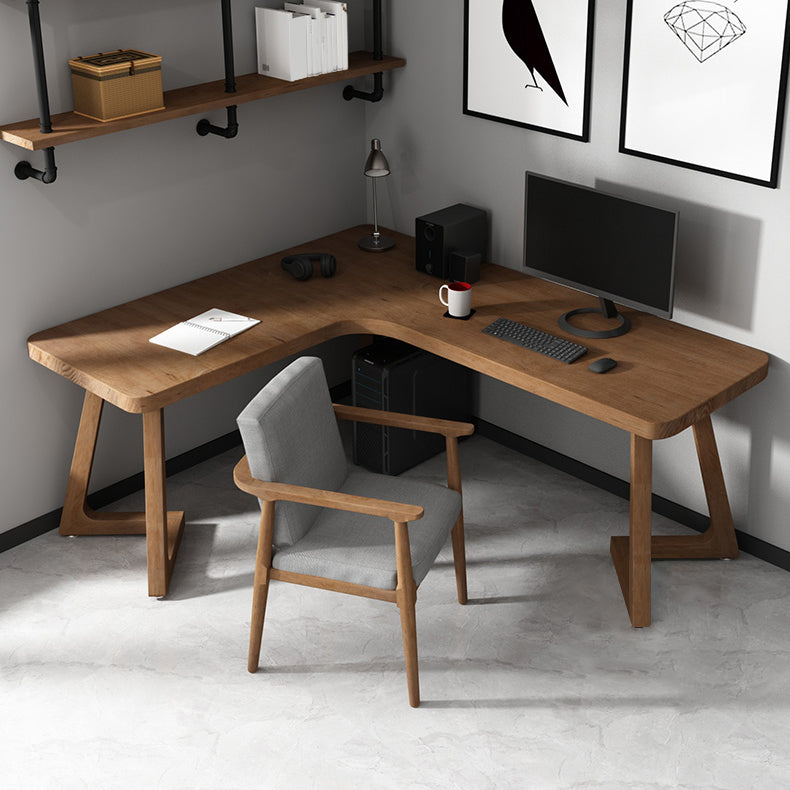 Contemporary Pine Writing Desk L-Shape Office Desk for Office 70.9"L x 47.2"W x 29.5"H Left Hand Return Clearhalo 'furn' 'furn_office_desk' 'Furniture' 'Office Desks' 'Office Furniture' 'office_desk' 6817910