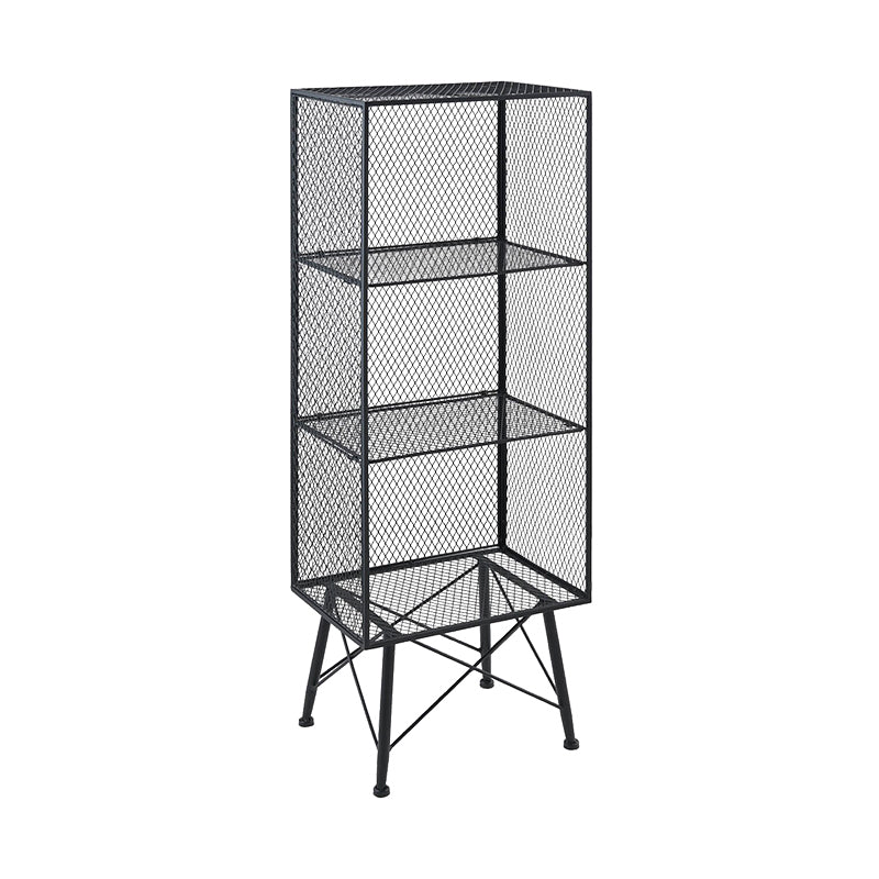 Metal Closed Back Bookshelf Standard Shelves Included Bookcase