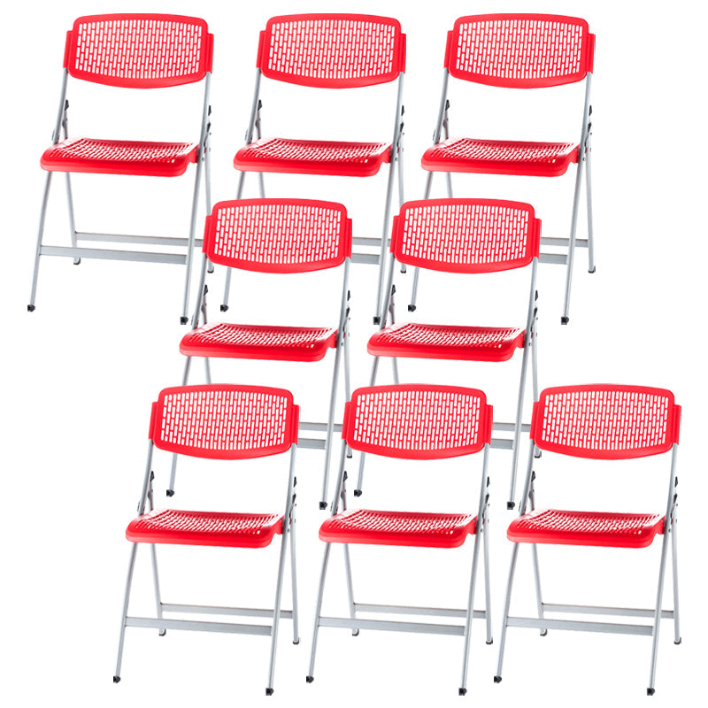 Silla de oficina plástica marco de metal silla de oficina contemporánea sin brazo