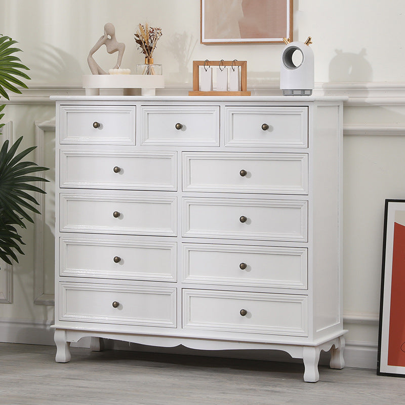 13.65/13.45 Inch Width Storage Chest American Traditional Storage Chest Dresser 39"L x 14"W x 37"H White Clearhalo 'Bedroom Furniture' 'Dressers & Chests' 'dressers_chests' 'furn' 'furn_dressers_chests' 'Furniture' 6822756