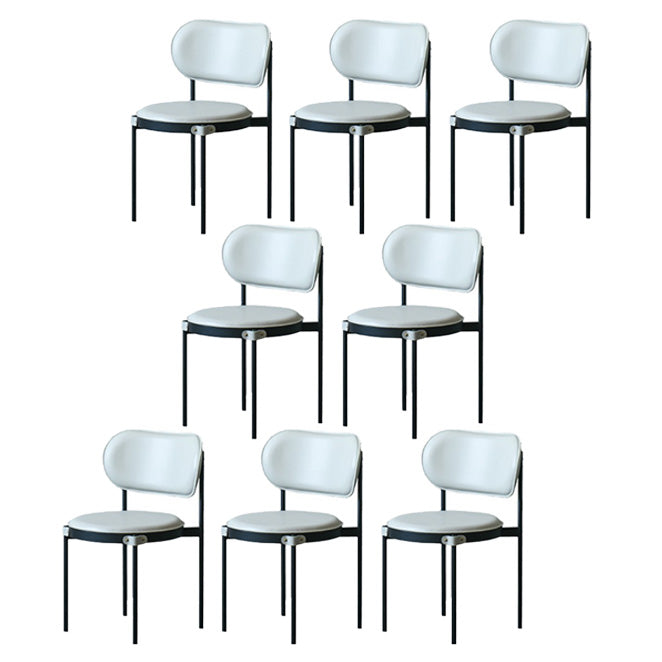 Chaise de salle à manger à dos ouvert industriel Chaise latéral de jambes noires