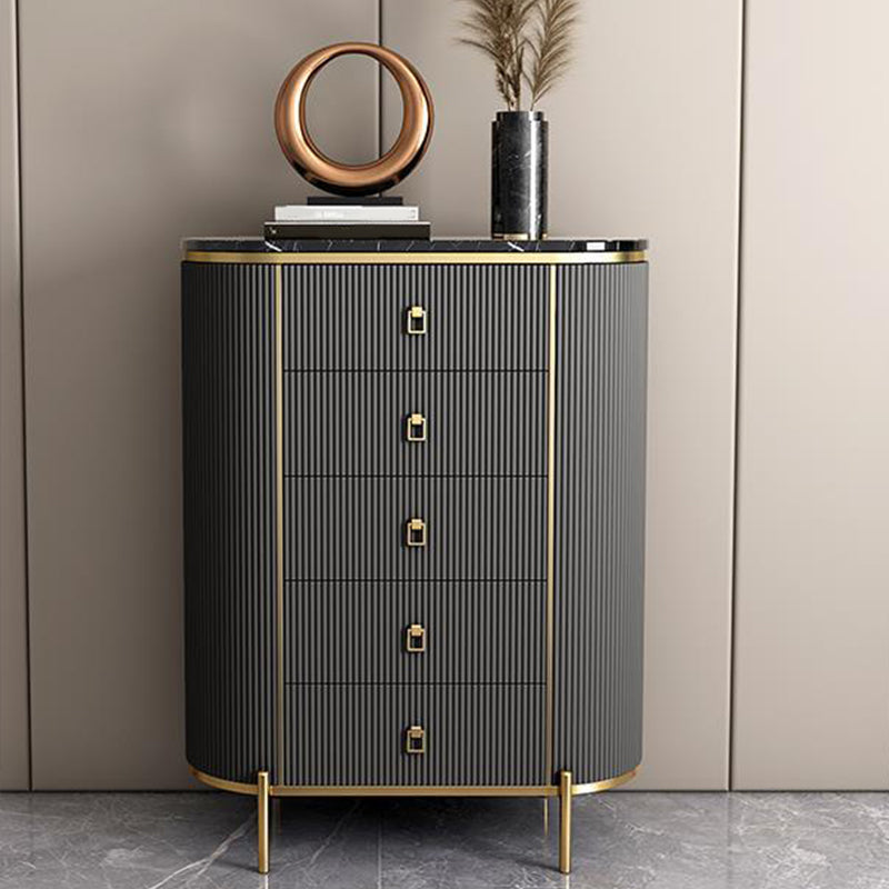 Classic Glam Vertical Lingerie Chest Stone Storage Chest for Bedroom