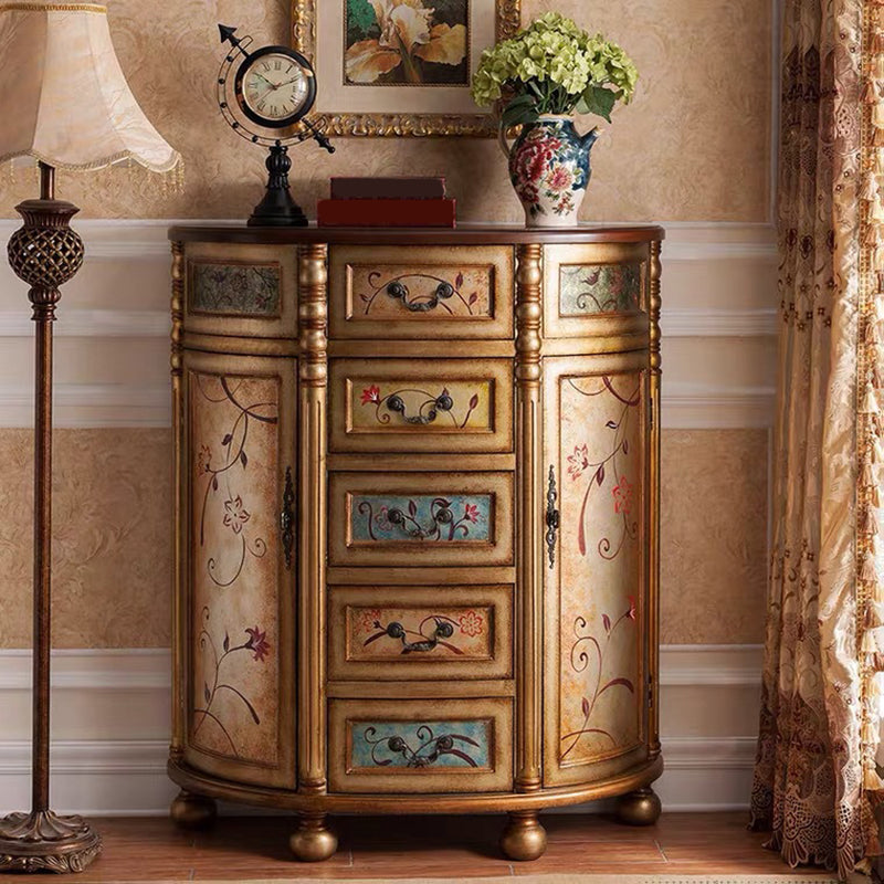 Tradizionale cassettiera del torace di archiviazione in legno massiccio con cassetti 3/4/5