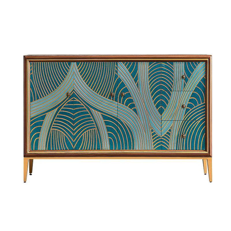 Classico cassa di lingerie glam per il petto in legno con cassetti per camera da letto