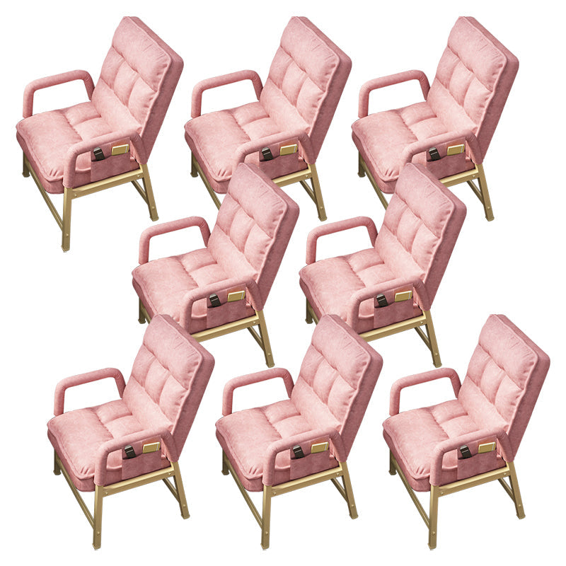 Eigentijdse metalen arm stoel verstelbare rughoogte bureau stoel