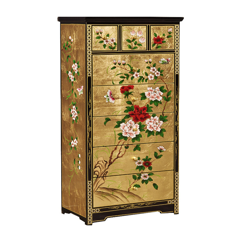 American Traditional Lingerie Chest Wood Storage Chest for Bedroom