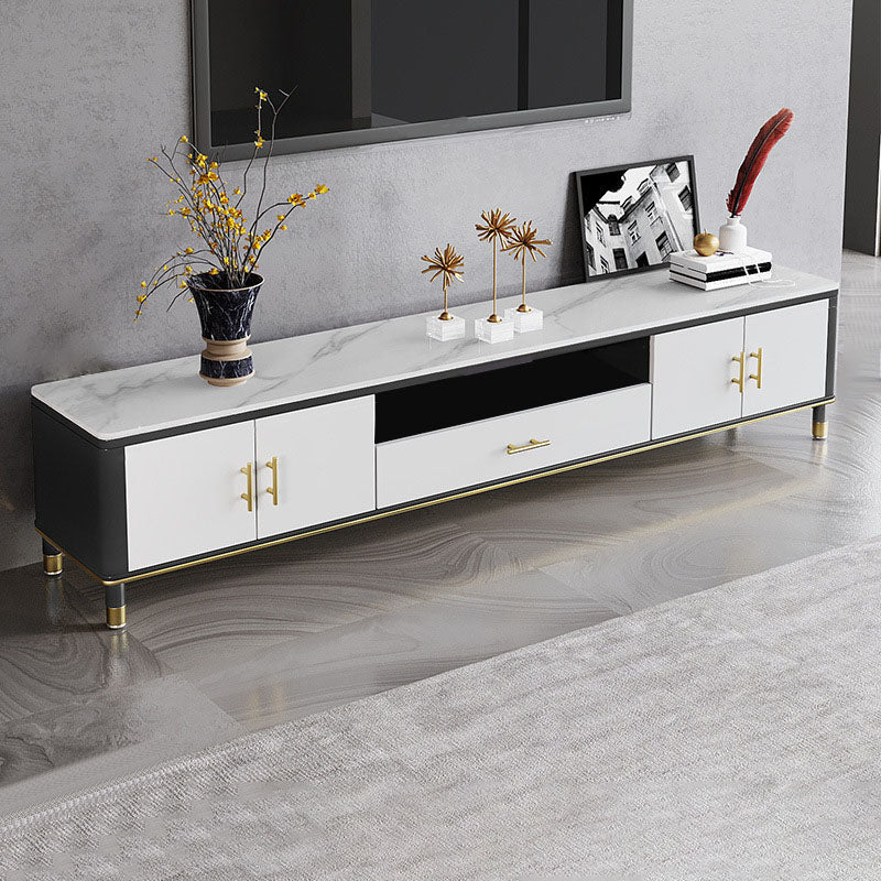 Console mediatica di pietra per i media televisivi contemporanei per soggiorno