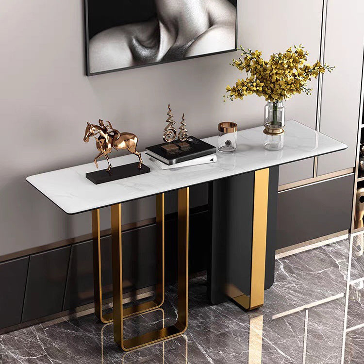 Tavolo di accento console contemporanea rettangolo tavolo console di finitura antica in marmo