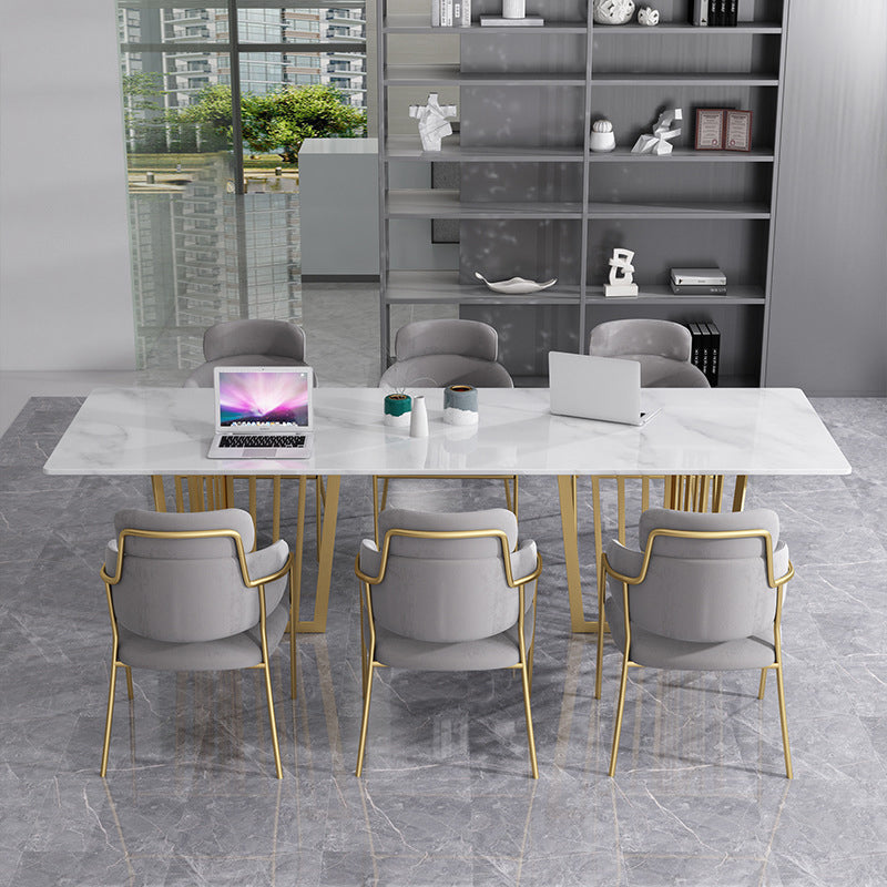 Rectangular Shaped Office Desk White Writing Desk for Office