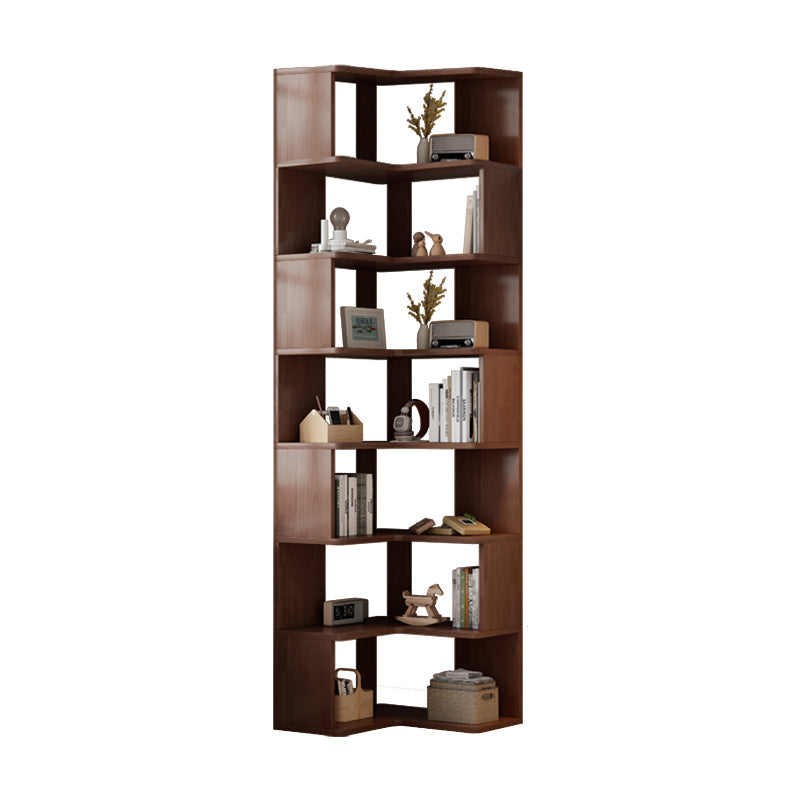 Libreria in legno ingegnerizzato in stile libreria aperta in stile contemporaneo con scaffali