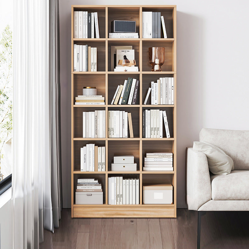 Contemporary Engineered Wood Bookshelf Standard Closed Back with Shelves