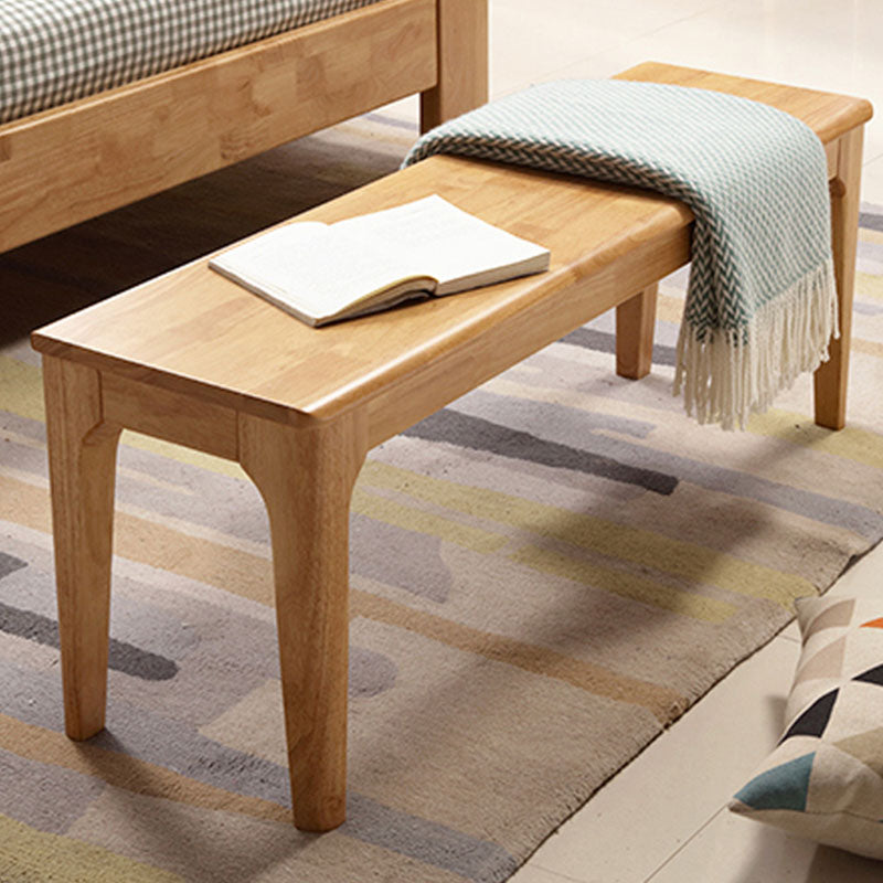 17.55インチ高さソリッドウッドベッドルームベンチソリッドカラー座席ベンチ