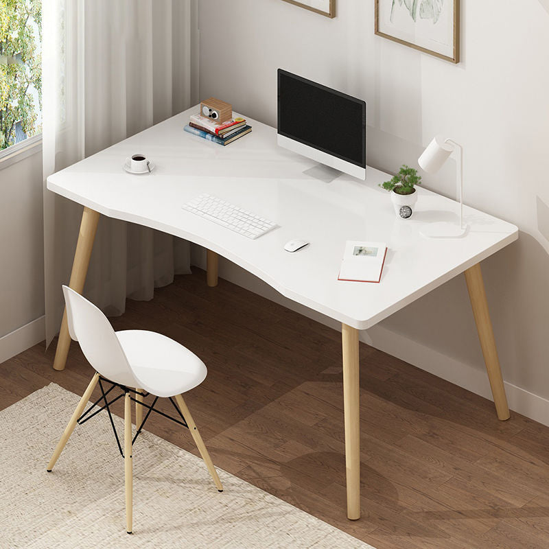 Rectangular Shaped Office Desk Natural/White/Black Writing Desk for Office 39"L x 20"W x 29"H White Clearhalo 'furn' 'furn_office_desk' 'Furniture' 'Office Desks' 'Office Furniture' 'office_desk' 6843318