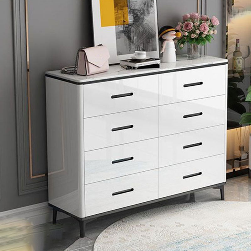 Contemporary Marble Lingerie Chest Vertical Storage Chest for Bedroom