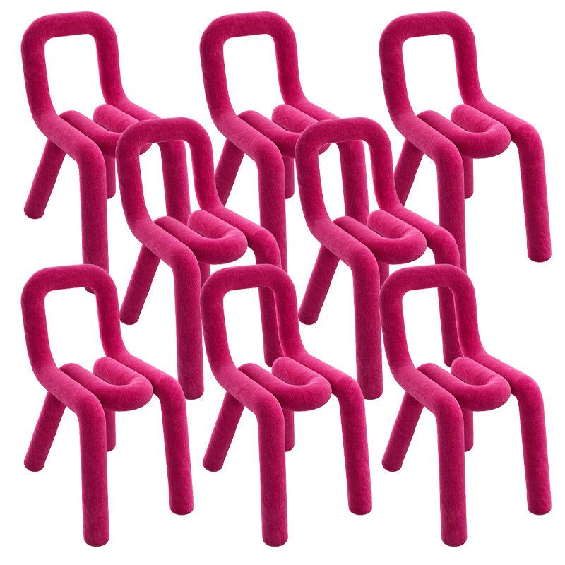 Sedia in tessuto in tessuto in casa set di set di sedia senza braccioli aperti