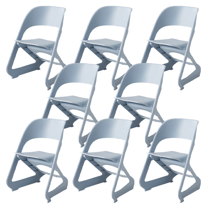 Open Back Dining Side Chair Contemporary Plastic Armless Chair Light Blue 8 Piece Set Clearhalo 'Dining Chairs' 'Dining Tables & Seating' 'dining_chair' 'furn' 'furn_dining_chair' 'Furniture' 'Kitchen & Dining Furniture' 6846002