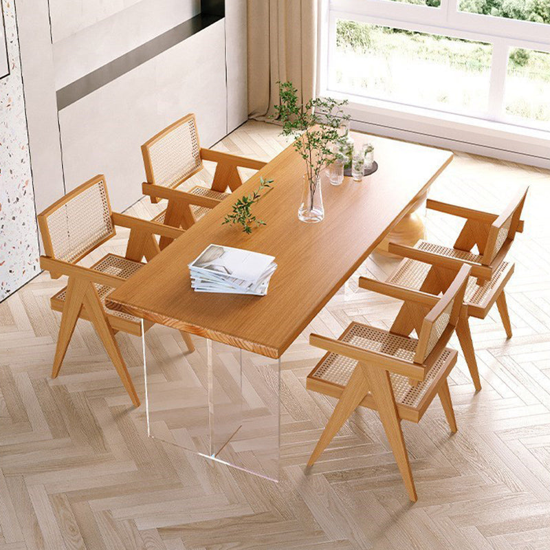 Moderna 1/2/5 Piezas Juego de comedor Rectangle Mesa de comedor de madera para cocina