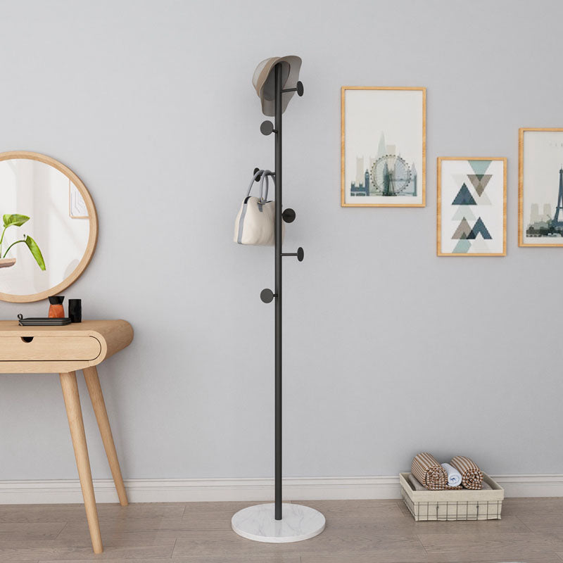 Luxuriöser Kleiderbügel Marmorboden Metall -Rack mit Multi -Kleidungs -Haken
